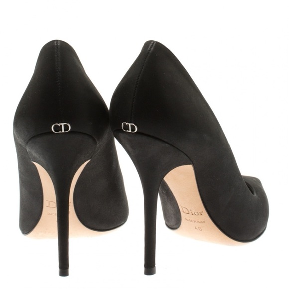 Dior Black Fabric Pointed Toe Pumps - Picture 3 of 7